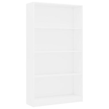 vidaXL Boekenkast met 4 schappen 80x24x142 cm bewerkt hout wit product