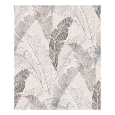 Dutch Wallcoverings - Myriad Tropical Leaf grijs - 0,53x10,05m product