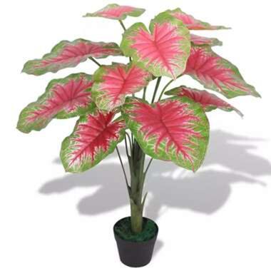 vidaXL Plante artificielle avec pot Caladium 85 cm Vert et Rouge product