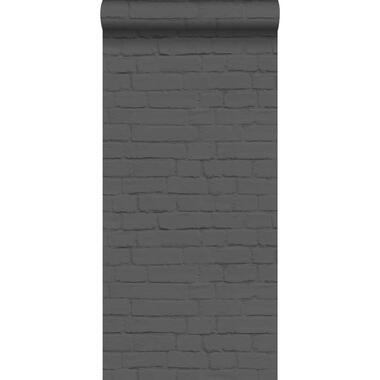ESTAhome behang - bakstenen - zwart - 53 cm x 10,05 m product