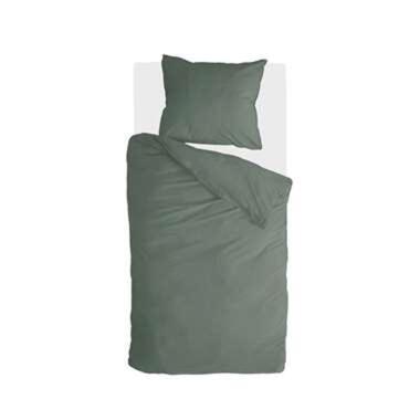 Walra - Dekbedovertrek Vintage Cotton - 140x220 cm - Donker Groen product