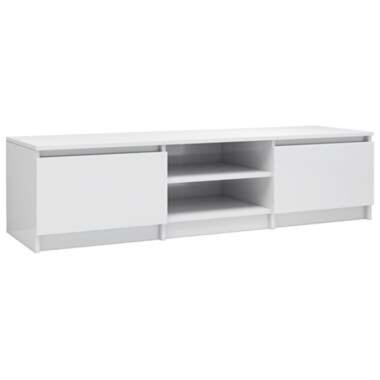 vidaXL Meuble TV blanc brillant 140x40x35,5 cm bois d'ingénierie product