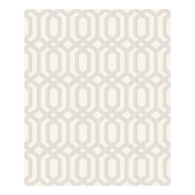 Dutch Wallcoverings - Myriad Kerala Trellis wit/zilver - 0,53x10,05m product