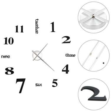 vidaXL Horloge murale 3D Design moderne 100 cm XXL Noir product