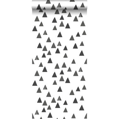 ESTAhome behang - grafische driehoeken - zwart wit - 0.53 x 10.05 m product