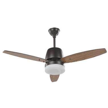 Ventilateur de plafond effet bois foncé avec lampe blanche MLAVA product