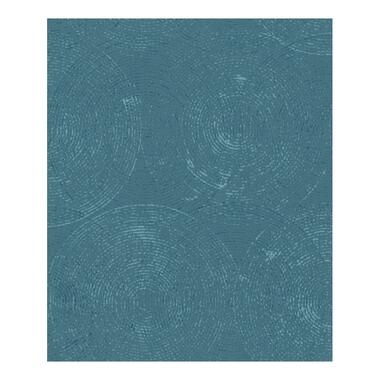 Dutch Wallcoverings - Inspiration Wall cirkels blauw - 0,53x10,05m product