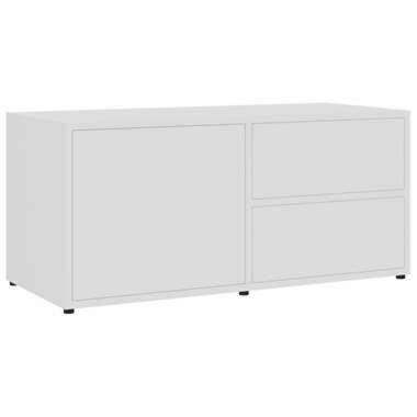 vidaXL Meuble TV Blanc 80x34x36 cm Bois d'ingénierie product