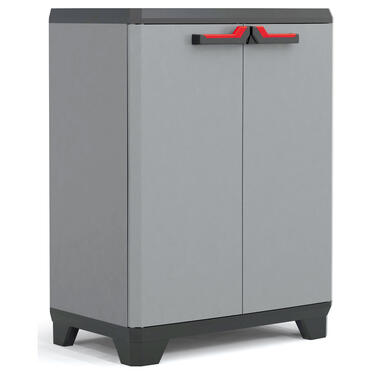 Keter Stilo armoire basse - 1 étagères - 68x39x90cm - gris foncé/noir product