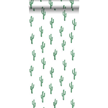 ESTAhome behang - kleine cactussen - smaragdgroen - 53 cm x 10.05m product