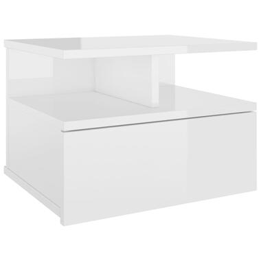 vidaXL Table de chevet flottante Blanc brillant Bois d'ingénierie product