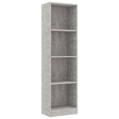 vidaXL Boekenkast met 4 schappen 40x24x142 cm bewerkt hout betongrijs product