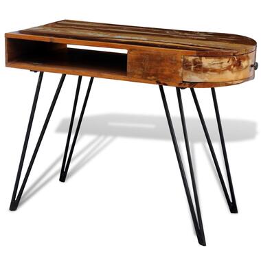 VIDAXL Table de salle a manger en bois avec 4 chaises Naturel pas cher 