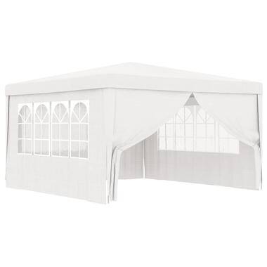 VIDAXL Tente de réception avec parois latérales 4x4 m Blanc 90 g/m² product