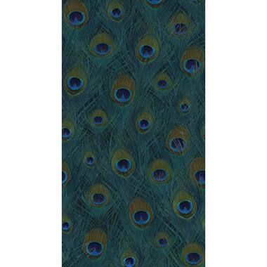 Origin papier peint mural - plumes de paon - vert de mer -1.5 x 2.79 m product