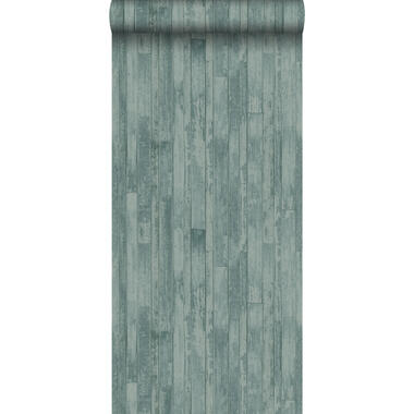 ESTAhome behang - sloophout planken - vergrijsd groen - 53 cm x 10.05m product