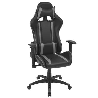 VIDAXL chaise gamer - réglable - skaï - grise product