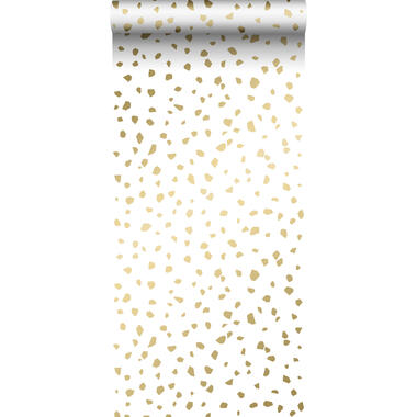 ESTAhome papier peint - imitation terrazzo - blanc et or product