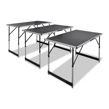 VIDAXL Table à coller 3 pcs pliable Hauteur réglable product