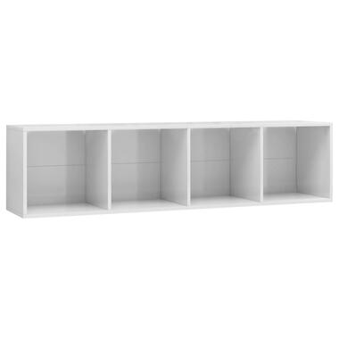 vidaXL Boekenkast/tv-meubel 143x30x36 cm hoogglans wit product