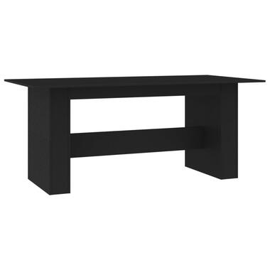 vidaXL Table à manger Noir 180x90x76 cm Bois d’ingénierie product