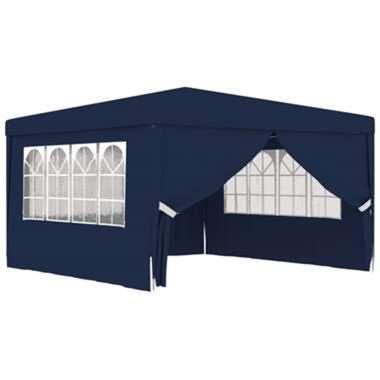 VIDAXL Tente de réception avec parois latérales 4x4 m Bleu 90 g/m² product