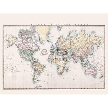 ESTAhome fotobehangpapier - vintage map of the world product