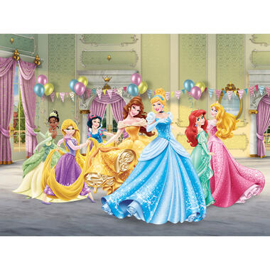 Disney fotobehangpapier - prinsessen - geel, blauw en groen product