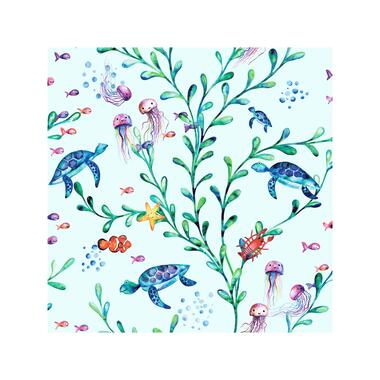 Dutch Wallcoverings - Over The Rainbow- Under Sea groen - 0,53x10,05m product