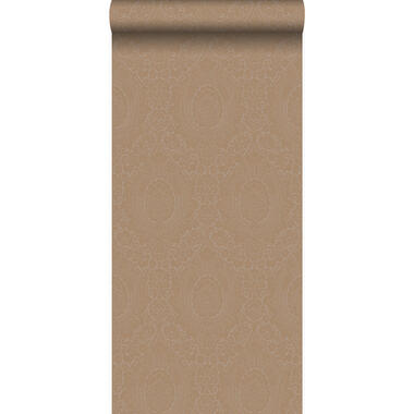 Origin behang - ornamenten - taupe en glanzend brons - 53 cm x 10,05 m product