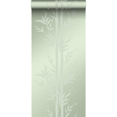 Origin papier peint - bambou - vert olive grisé - 53 cm x 10,05 m product