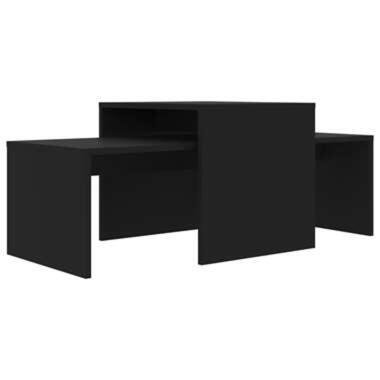 vidaXL Ensemble de tables basses Noir 100x48x40 cm bois d’ingénierie product