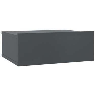 VIDAXL Nachtkastje - zwevend - 40x30x15 cm - spaanplaat - grijs product
