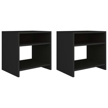 vidaXL Tables de chevet 2 pcs Noir 40x30x40 cm Bois d'ingénierie product