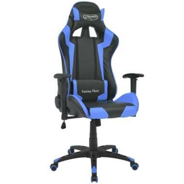 VIDAXL chaise de bureau inclinable cuir artificiel bleu product