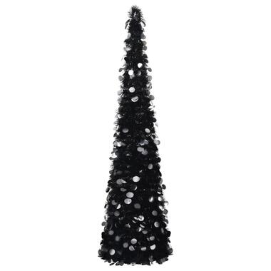 vidaXL Sapin de Noël artificiel escamotable noir 150 cm PET product