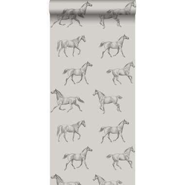 ESTAhome papier peint - croquis de chevaux - cervine - 53 cm x 10.05 m product