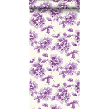 ESTAhome papier peint - roses peintes à l'aquarelle - violet product