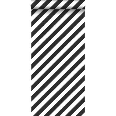 ESTAhome behang - strepen - zwart wit - 0.53 x 10.05 m product