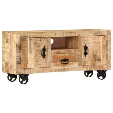 vidaXL Meuble TV Bois de manguier brut 110x30x50 cm product