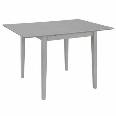 vidaXL Eettafel verlengbaar (80-120)x80x74 cm MDF grijs product