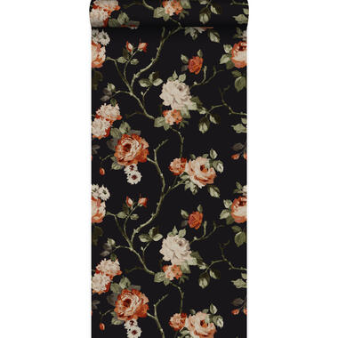 Origin behang - bloemen - zwart - 53 cm x 10,05 m product