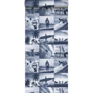 ESTAhome papier peint - photos de surfeurs - bleu foncé product