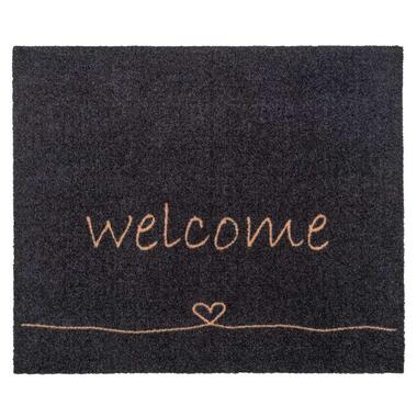 Mat Walk&Wash Welcome - antraciet - 67x80 cm product