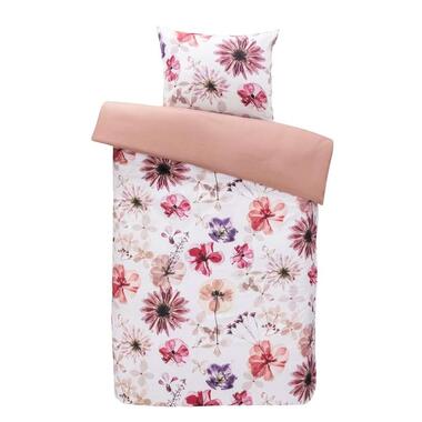Royal dekbedovertrek Linde bloemen - wit/roze - 140x200/220 cm product