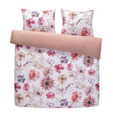 Royal dekbedovertrek Linde bloemen - wit/roze - 240x200/220 cm product