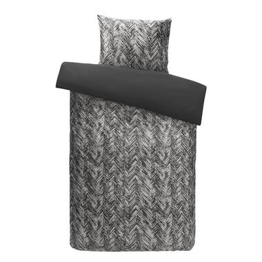Royal dekbedovertrek Vesper fleece grafisch - antraciet - 140x200/220 cm product