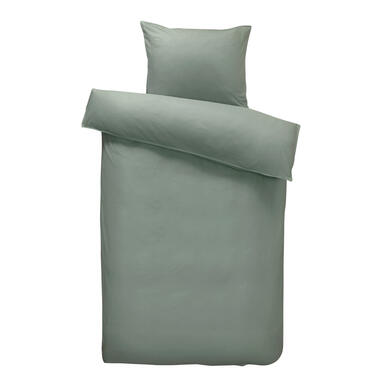 Comfort dekbedovertrek Jorrit effen - groen - 140x200/220 cm product