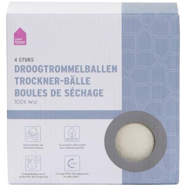 Droogbal 4 stuks - wit - Ø7 cm product