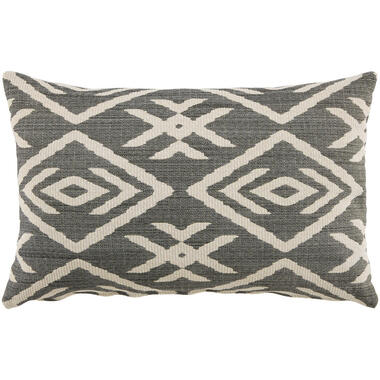 Sierkussen Joep - antraciet/off-white - 35x55 cm